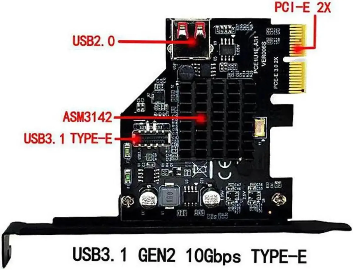 SMUGDESK SMUGDESK PCIe USB 3.1 &amp; 2.0 Front Panel Adapter — product photo