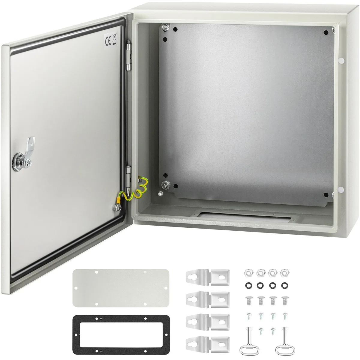 VEVOR VEVOR SPT 16 x 16 x 6 Inch NEMA 4X Steel Electrical Box IP66 Gray White — product photo