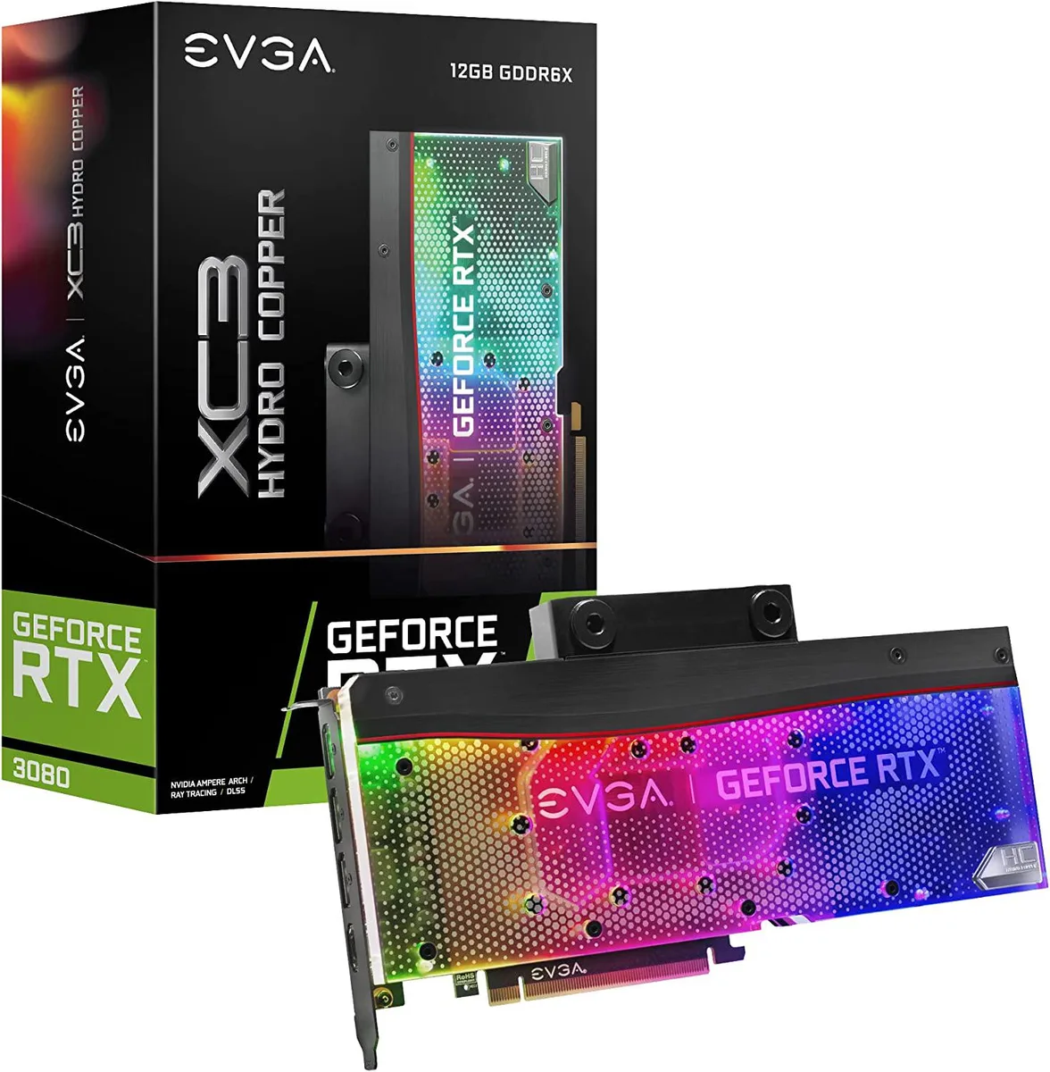 EVGA EVGA GeForce RTX 3080 12GB XC3 Ultra Hydro Copper graphics card — product photo