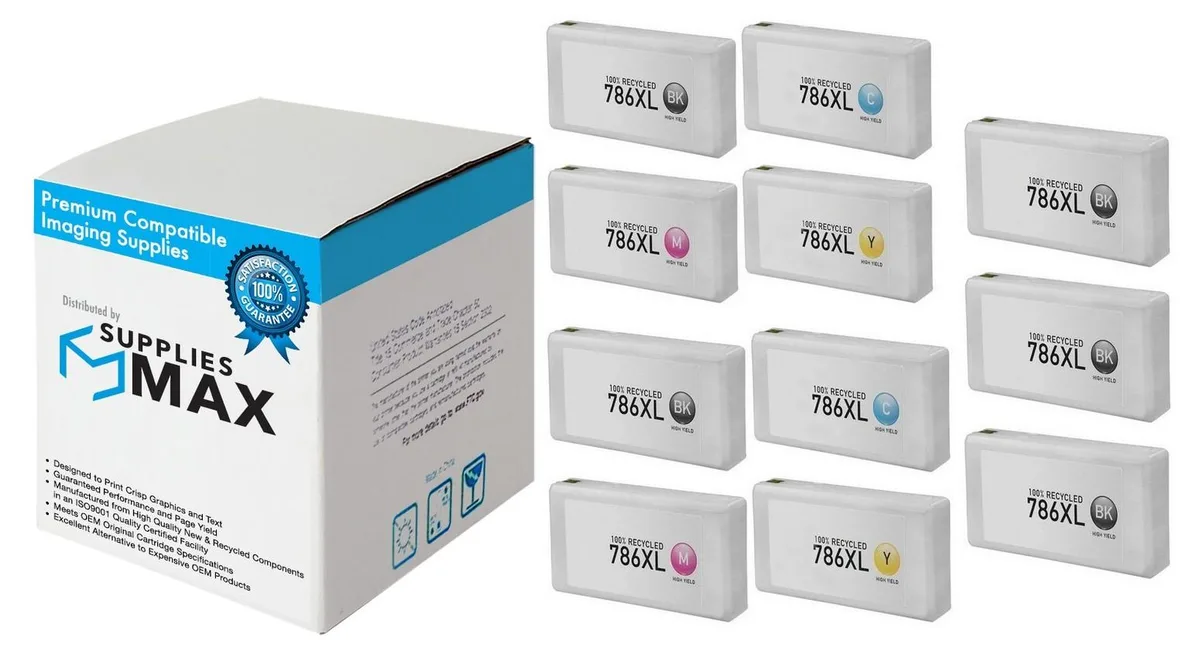 SuppliesMax SuppliesMax T786XL-5B2CS High Yield Inkjet Combo Pack 5BK 2CMY 2600 Pages — product photo