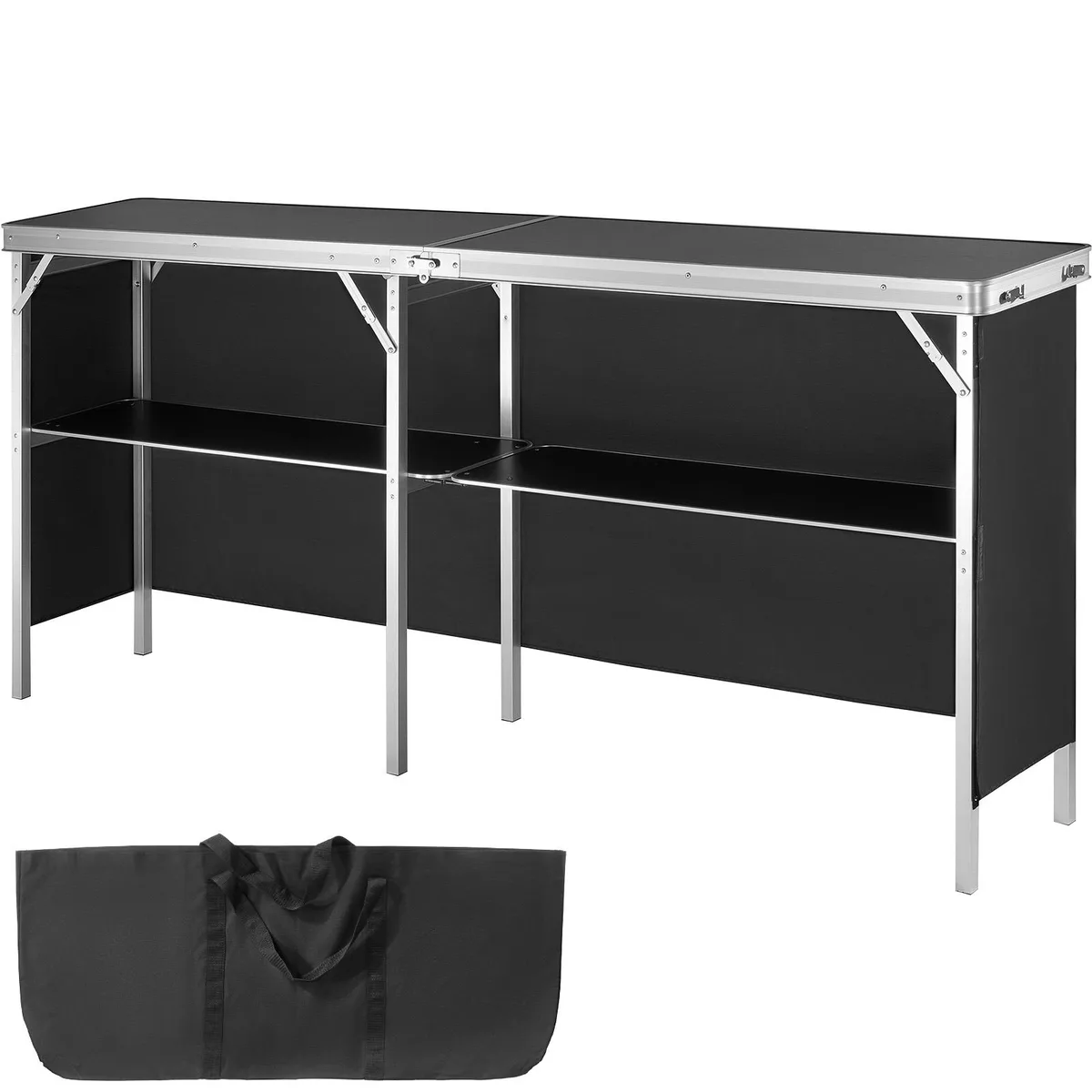 VEVOR VEVOR DX9930-B Folding Bar Table 77.95" Black 21.2 lbs — product photo