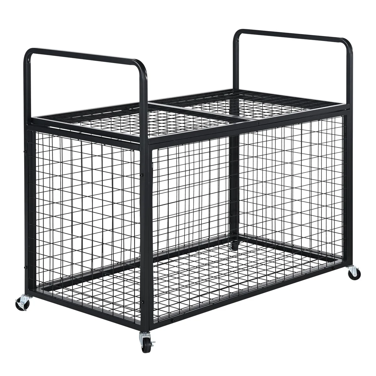 VEVOR VEVOR Rolling Sports Ball Storage Cart Lockable Double Lids 26.38 in 34.96 lbs — product photo