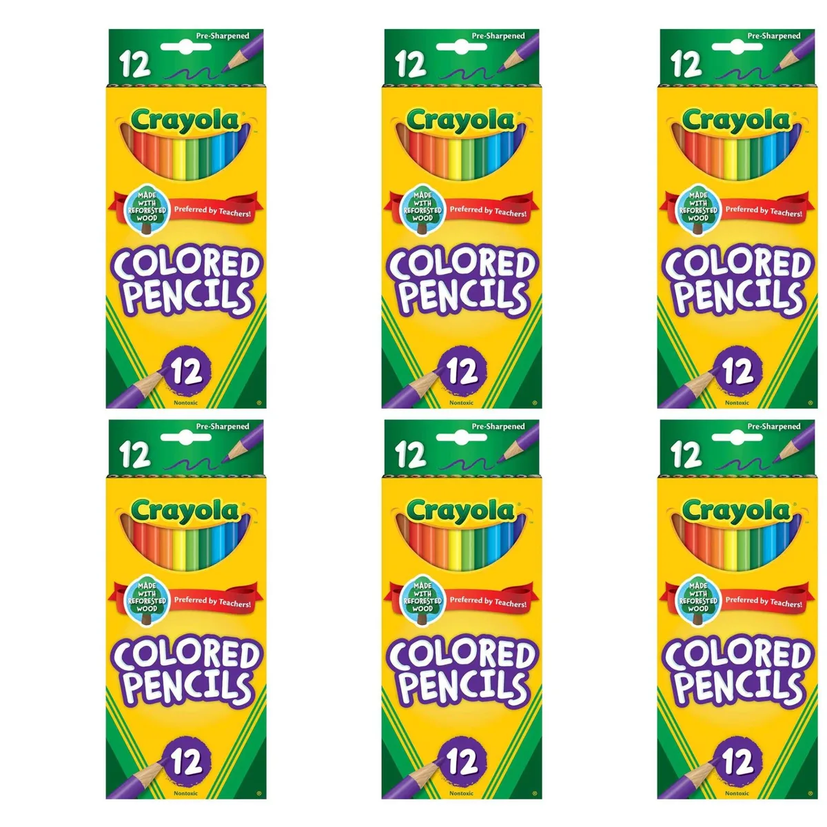 Crayola Crayola SP-52125965713726 Colored Pencils 12 Count 6-Pack illustration — product photo