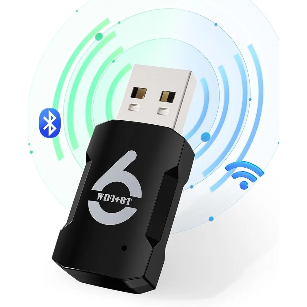 IHDAPP IHDAPP AX915 Wi-Fi 6 USB Wi-Fi adapter 900Mbps dual band 2.4/5.8 GHz Bluetooth 5.3 — product photo