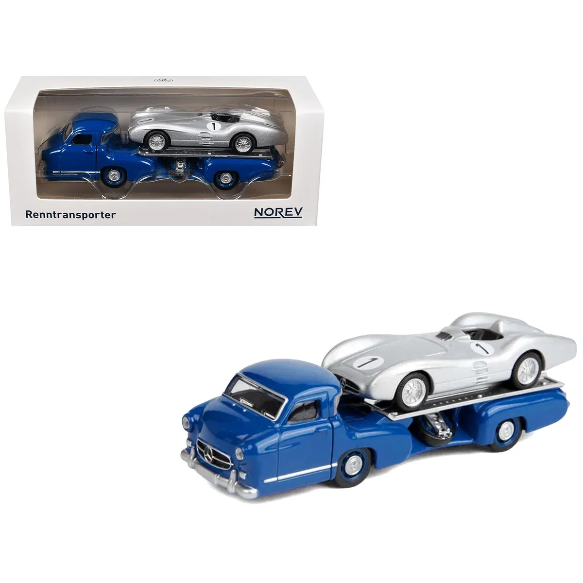Norev Norev Mercedes-Benz Renntransporter &amp; 1954 W196 #1 1/64 Diecast Set — product photo