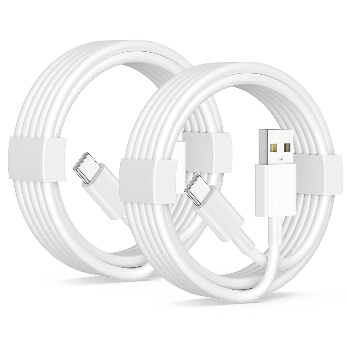 Miimall Miimall 2-Pack USB-A to USB-C CarPlay Cable 3FT White — product photo