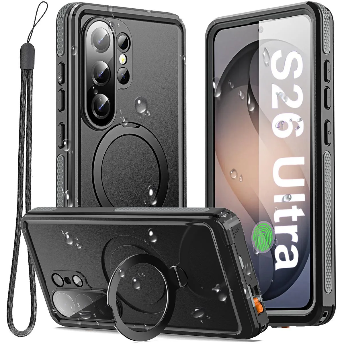 SZYG SZYG IP68 Waterproof Case for Samsung Galaxy S26 Ultra 6.9 in Black — product photo