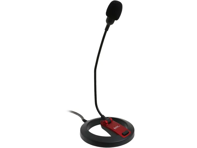Syba Syba CL-ME-606 Black Red Goose Neck Desktop Microphone 3.5mm — product photo