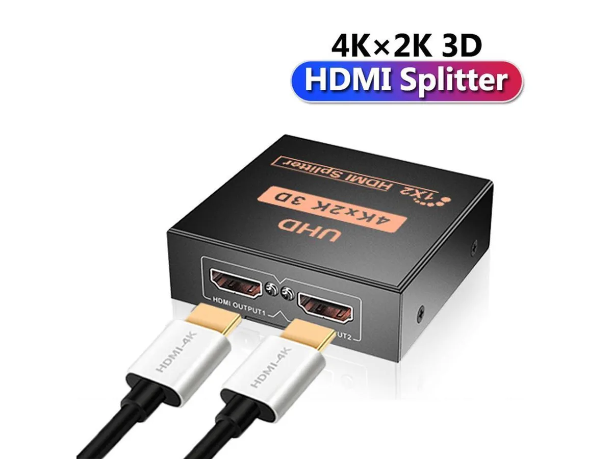 KEHIPI KEHIPI HDMI Splitter 1x2 V1.4 Powered 4K 30Hz 1080p 60Hz 3D — product photo