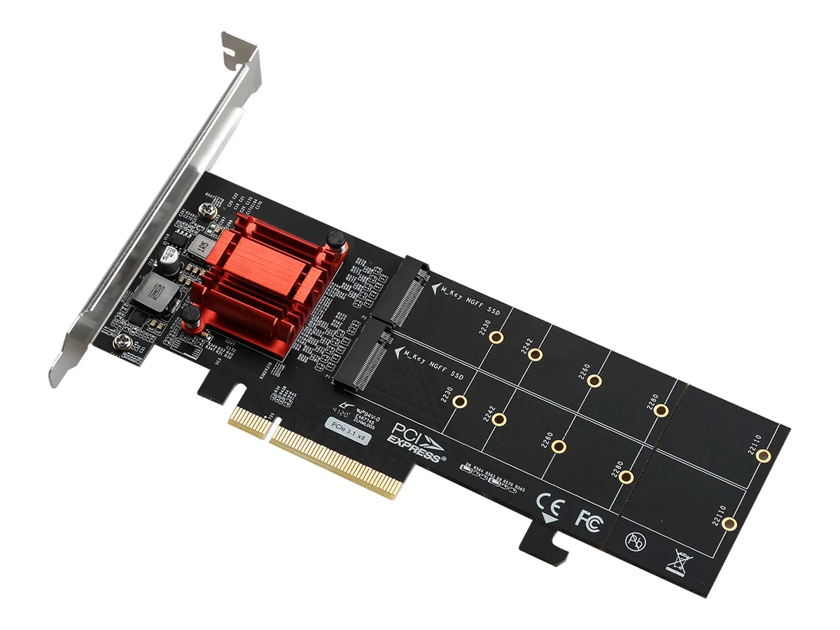 RIITOP RIITOP Dual NVMe PCIe 3.1 x8 Expansion Card — product photo