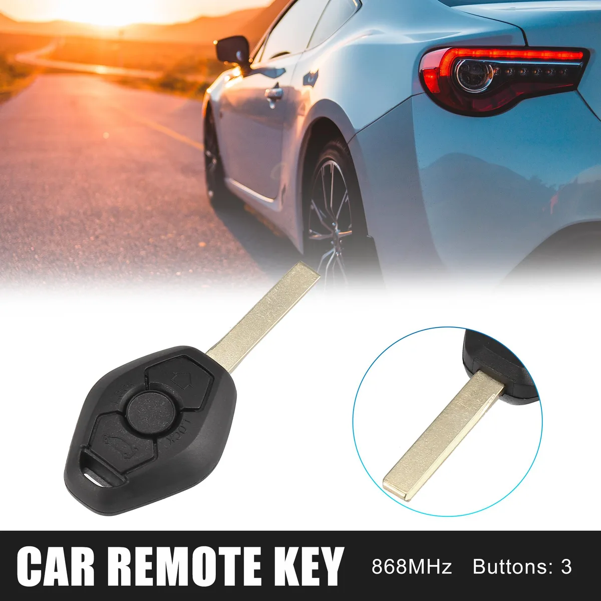 Unique-Bargains Unique-Bargains 3-Button 868MHz Remote Key for BMW 5 Series E60 E61 2003-2007 — product photo
