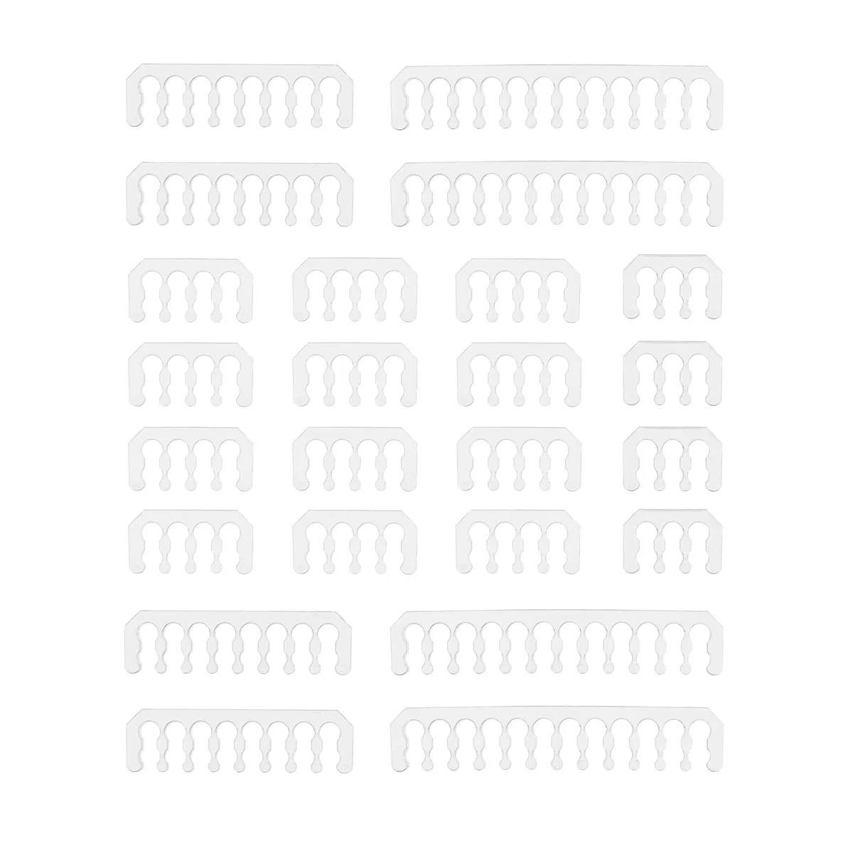 Vszerda Vszerda Cable Comb Kit Clear 24pcs 4x24 12x8 4x16 4x6 — product photo