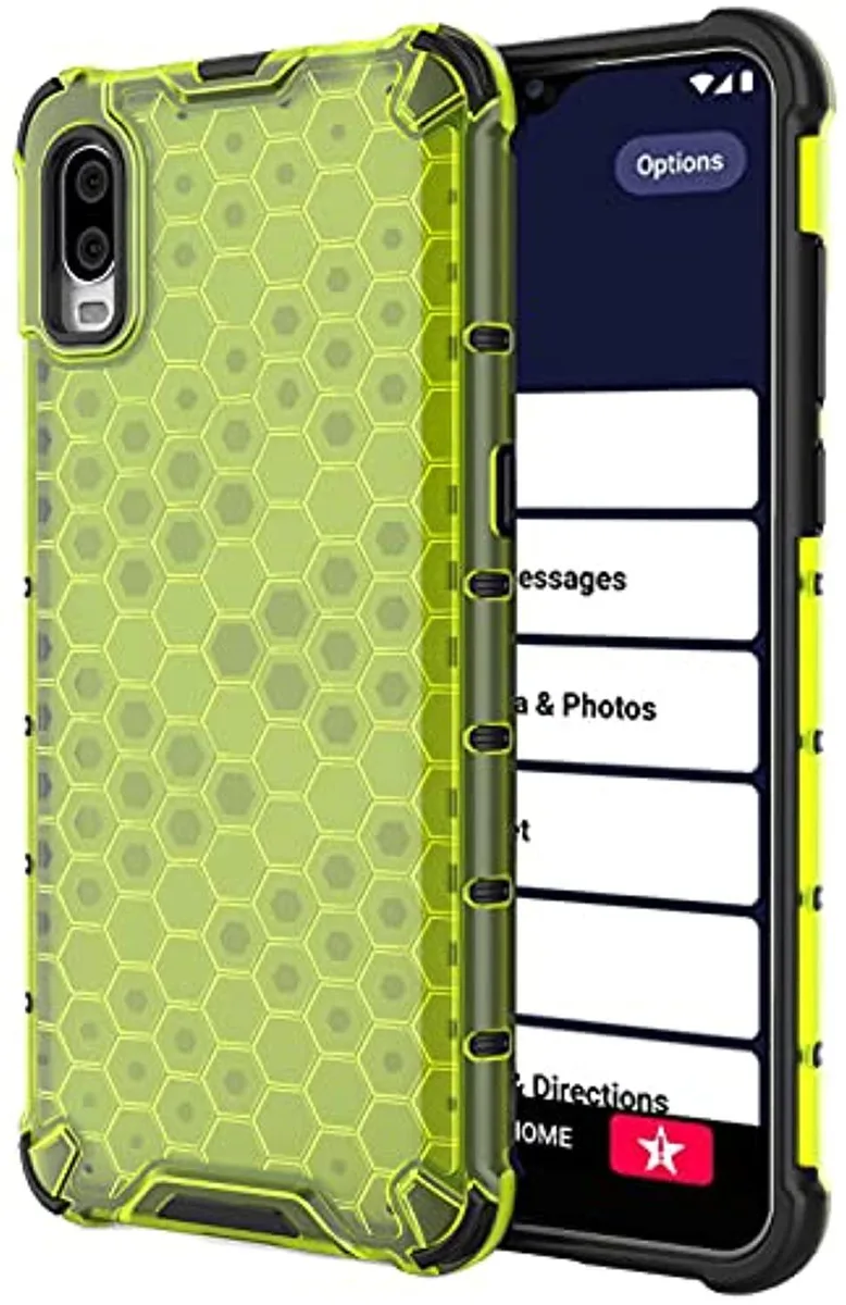 Nakedcellphone Nakedcellphone Honeycomb Hybrid Case Lime for Lively Jitterbug Smart 3 (2021) — product photo