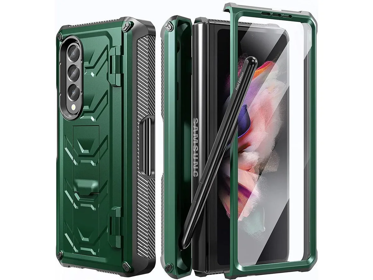 BONAEVER BONAEVER Protection Case for Samsung Galaxy Z Fold 3 5G Army Green — product photo