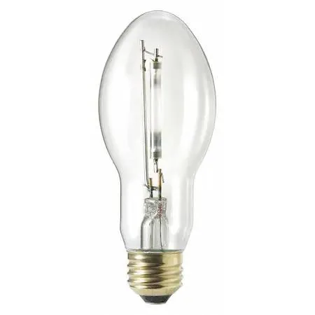 Clear glass BD17 high-pressure sodium lamp with medium screw base