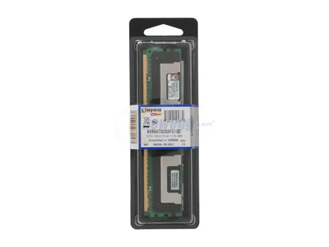 Kingston Technology Corp. Kingston Technology Corp. KVR667D2D8F5/1GI 1GB DDR2 667 ECC Fully Buffered server RAM — product photo