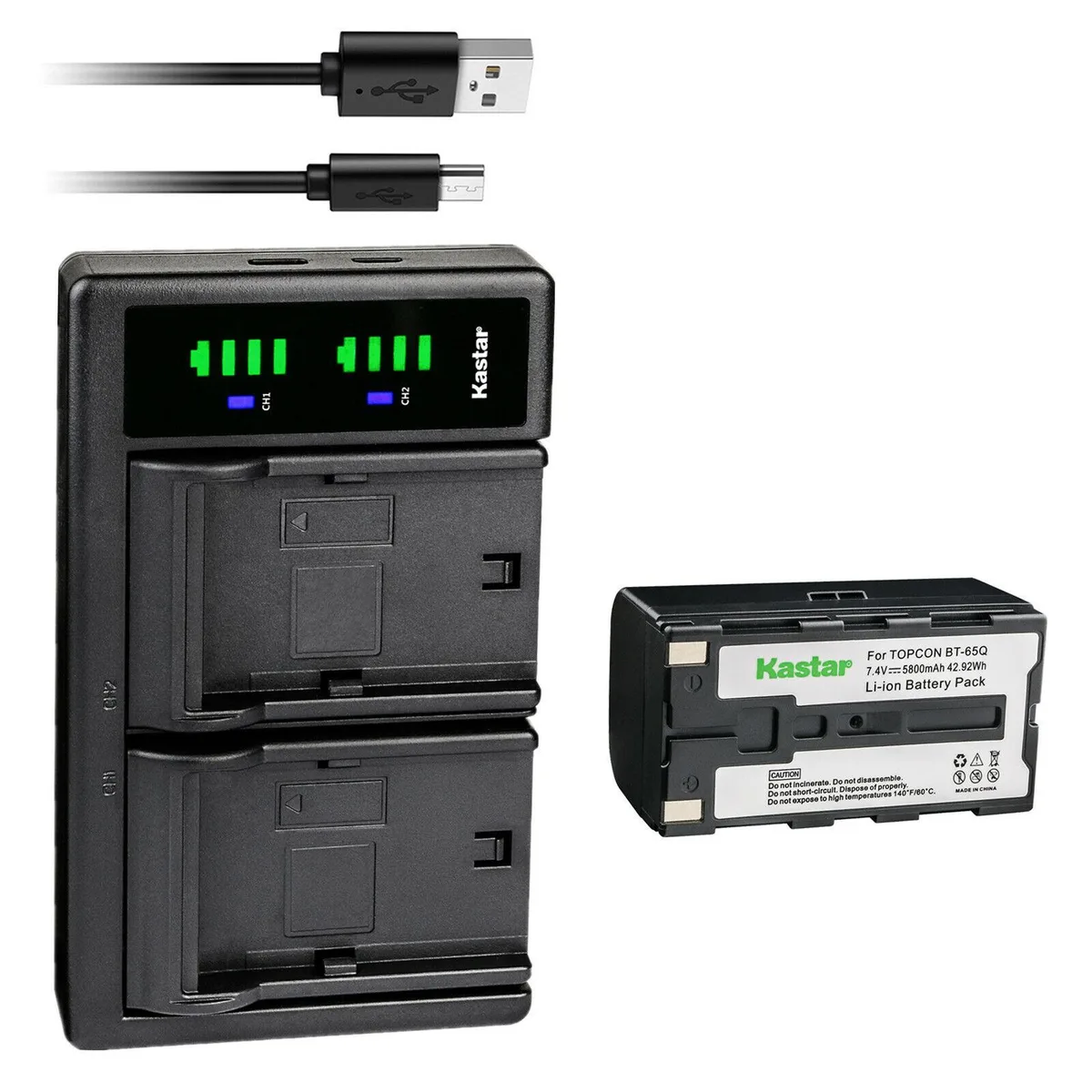 Kastar Kastar BT-65Q 5800mAh 7.4V Li-Ion Battery with LTD2 USB Charger — product photo