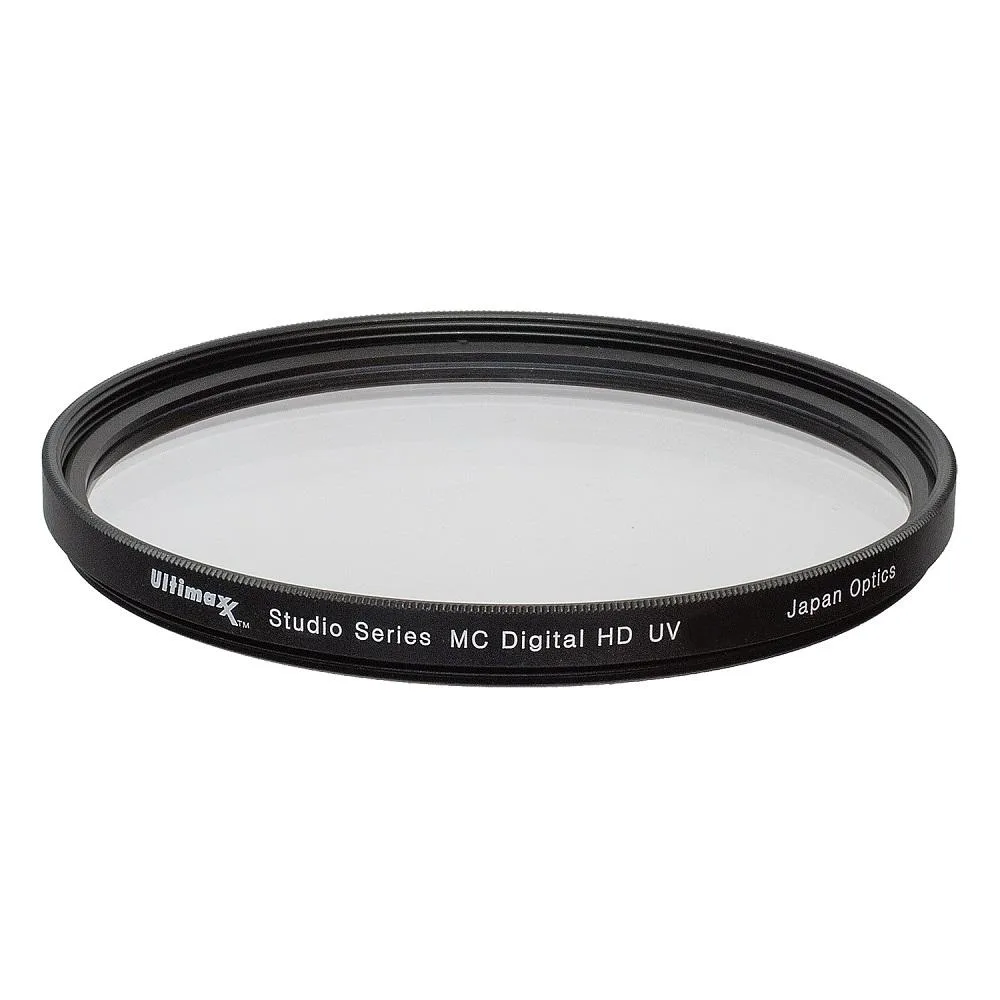95mm circular UV filter with clear glass and black metal rim