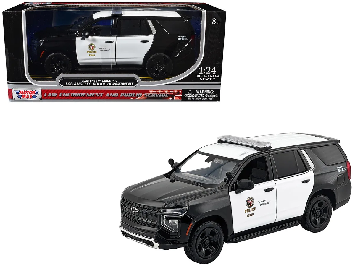 MOTORMAX MOTORMAX 2025 Chevrolet Tahoe LAPD 1/24 Diecast — product photo