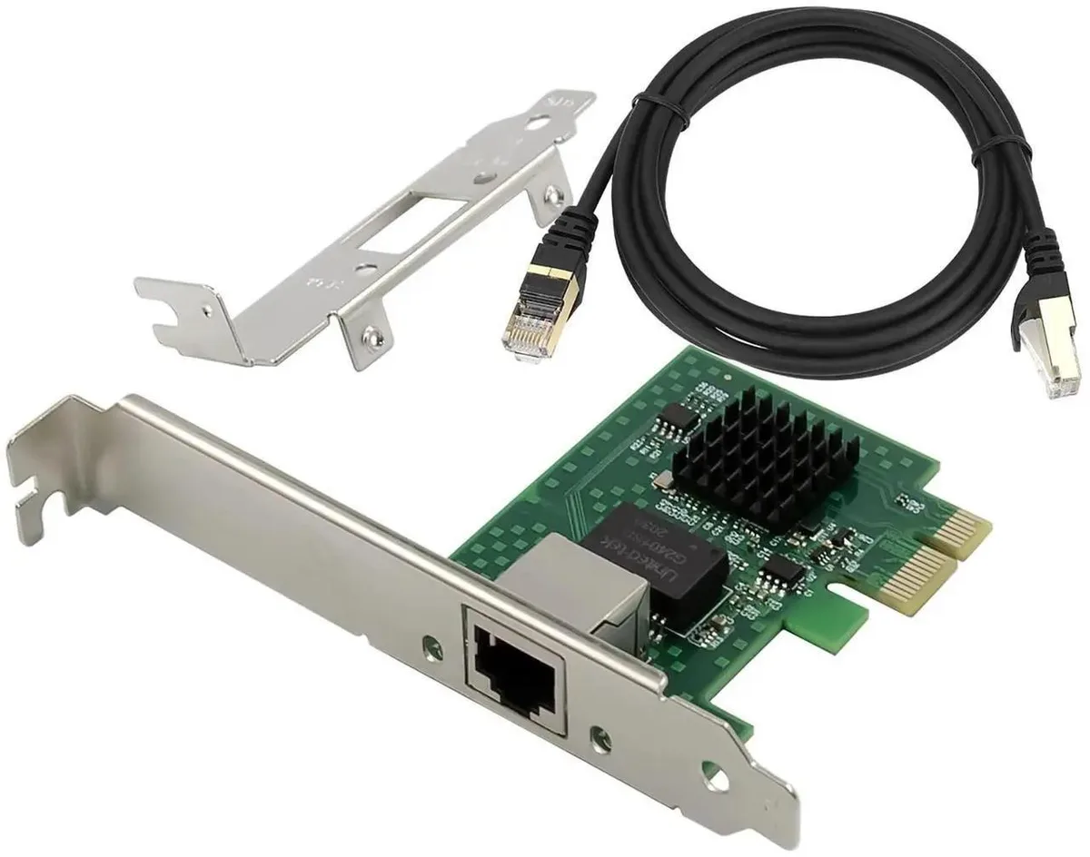 Vszerda Vszerda 2.5GBase-T PCIe 3.1 Network Adapter Intel I225-V Low Profile Bracket Cat8 Cable — product photo