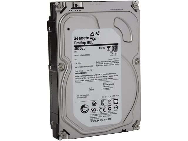 Seagate Seagate ST4000DM000 4TB 5900 RPM 64MB SATA 3.0Gb/s 3.5" internal hard drive — product photo
