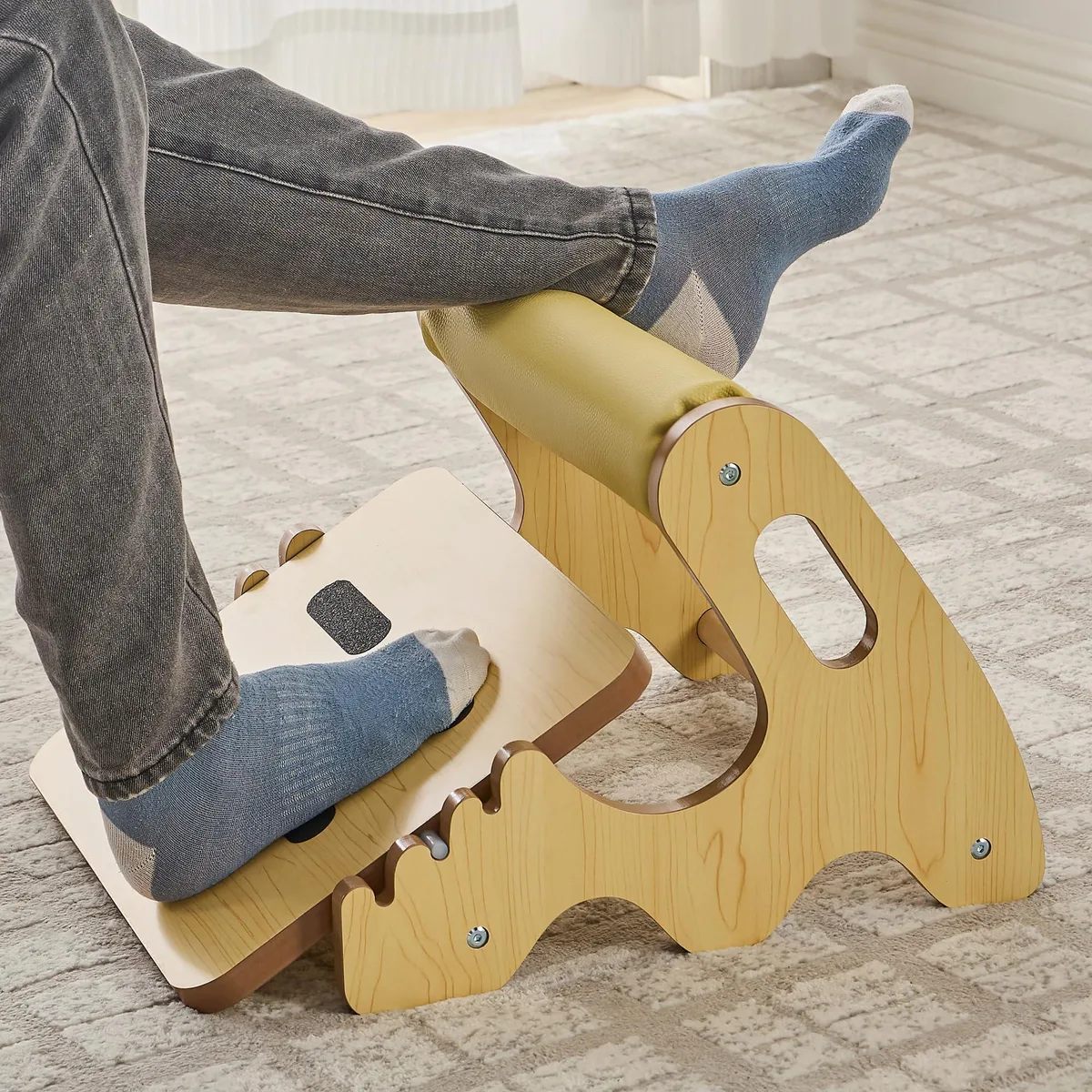  Spacecl Adjustable Rocking Foot Stool 3 Heights 40x38x34.9cm — product photo