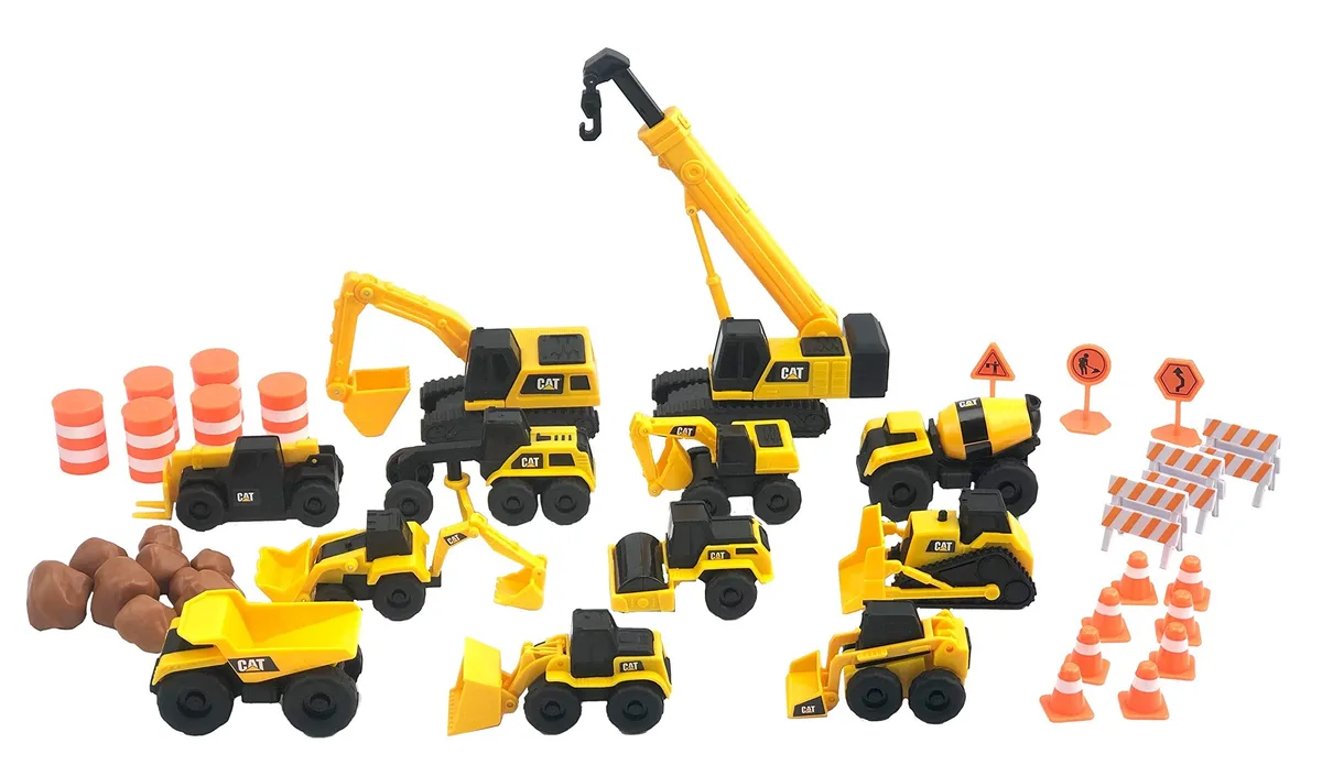  CAT 83337 STEM Toy 41 Piece Set with 2 XL Vehicles 10 Mini Vehicles — product photo