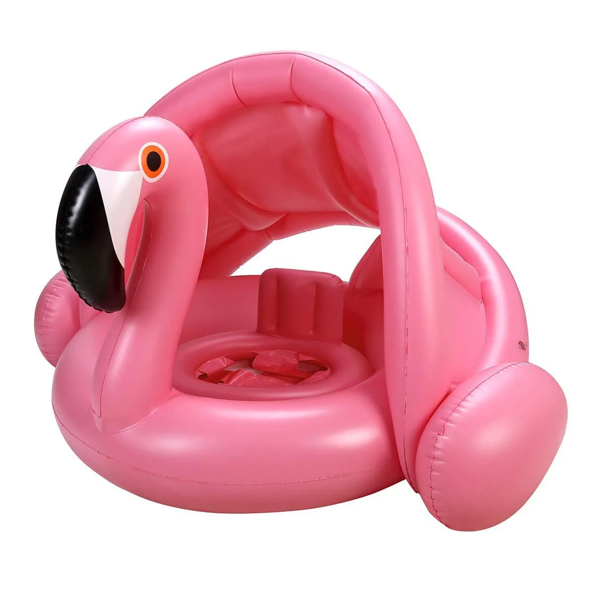  iefoah Flamingo Baby Pool Float with Canopy Blue 6-48 months 60lb — product photo