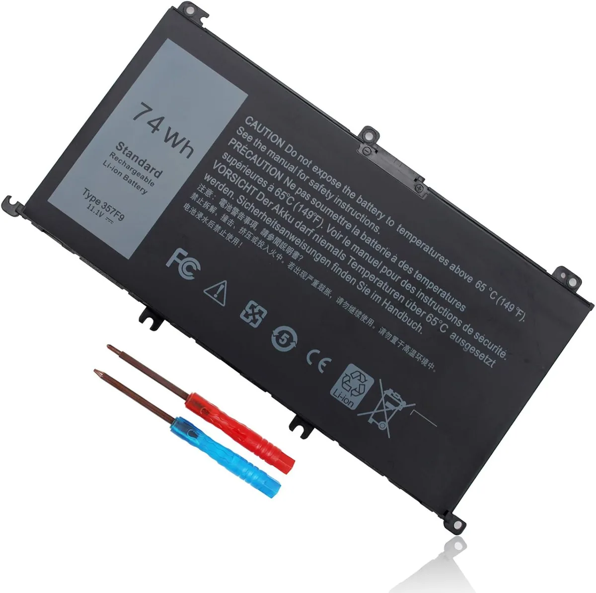 PISKEKAT PISKEKAT 74Wh 11.1V 6-cell laptop battery 357F9 71JF4 — product photo