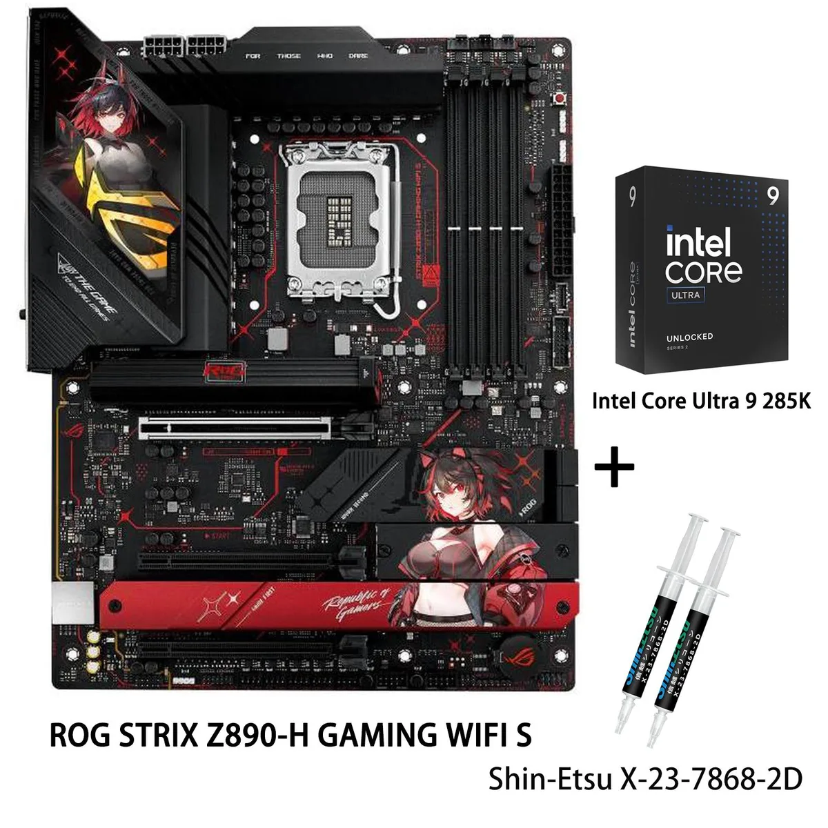ASUS ASUS ROG STRIX Z890-H GAMING WIFI S RO JI EDITION Intel motherboard &amp; Core Ultra 9 285K CPU — product photo