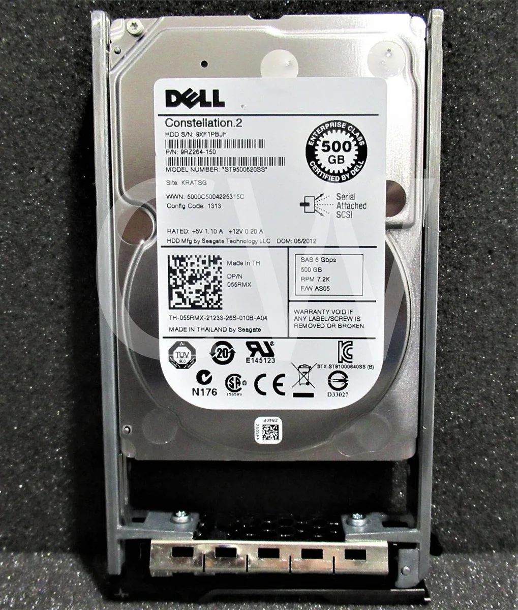 DELL DELL ST9500620SS 500GB 7200RPM SAS 2.5" internal hard drive — product photo