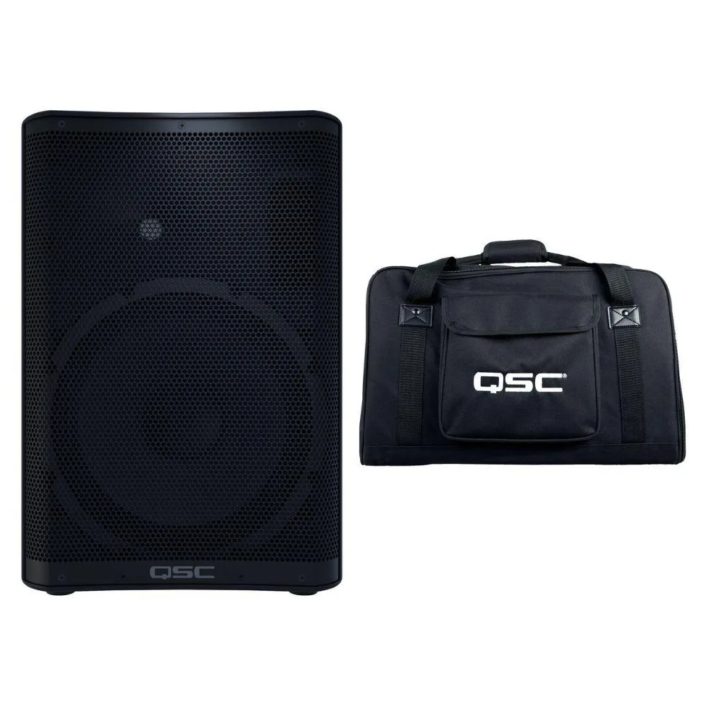 QSC QSC CP12 12" 1000W Powered Loudspeaker with Tote — product photo
