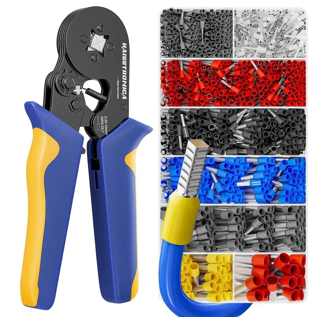 BFKK BFKK Ferrule Crimping Tool Kit Black 1200PCS AWG 23-7 — product photo