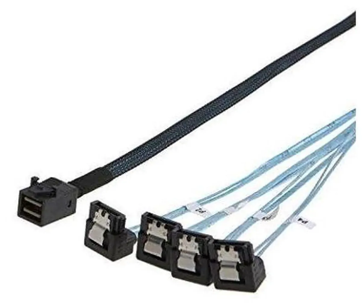 SMUGDESK SMUGDESK 1M SFF8643 Host to 4x SATA Angle Cable — product photo