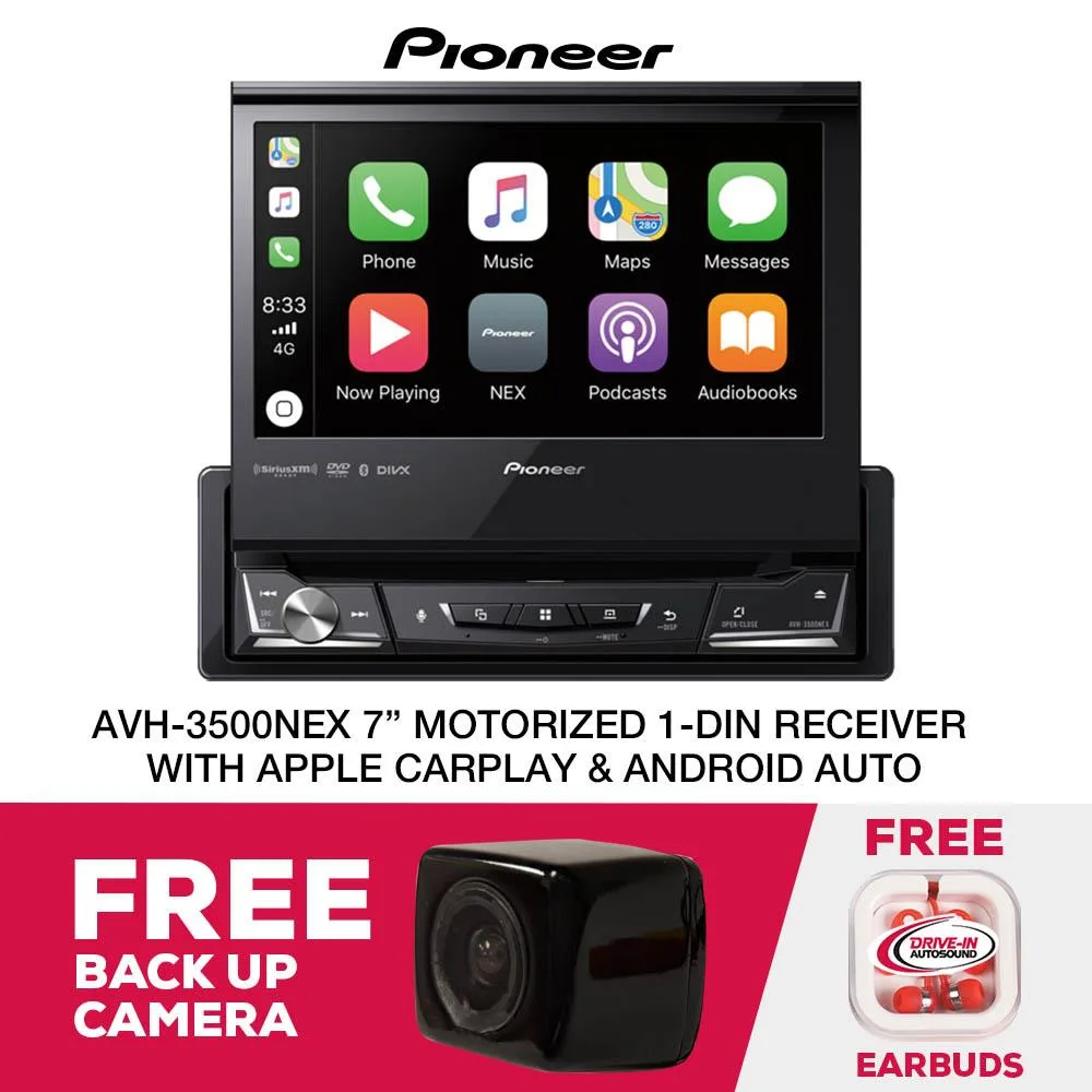 Pioneer Pioneer AVH-3500NEX 6.8" Single-DIN DVD Receiver with Backup Camera — product photo