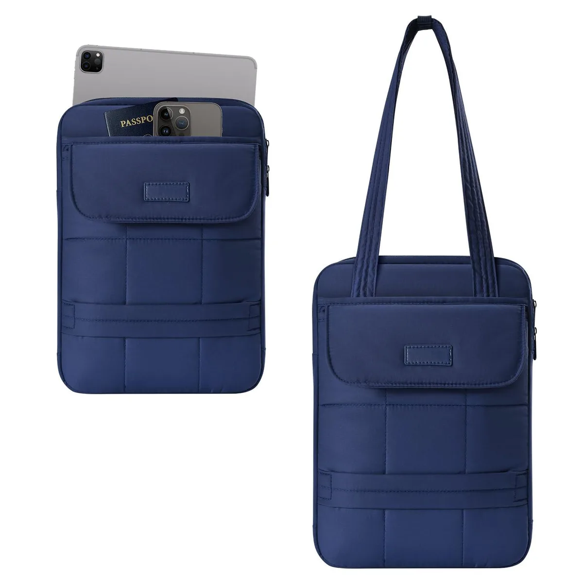  CaseDeer Puffy Laptop Sleeve 13 inch Navy Blue — product photo