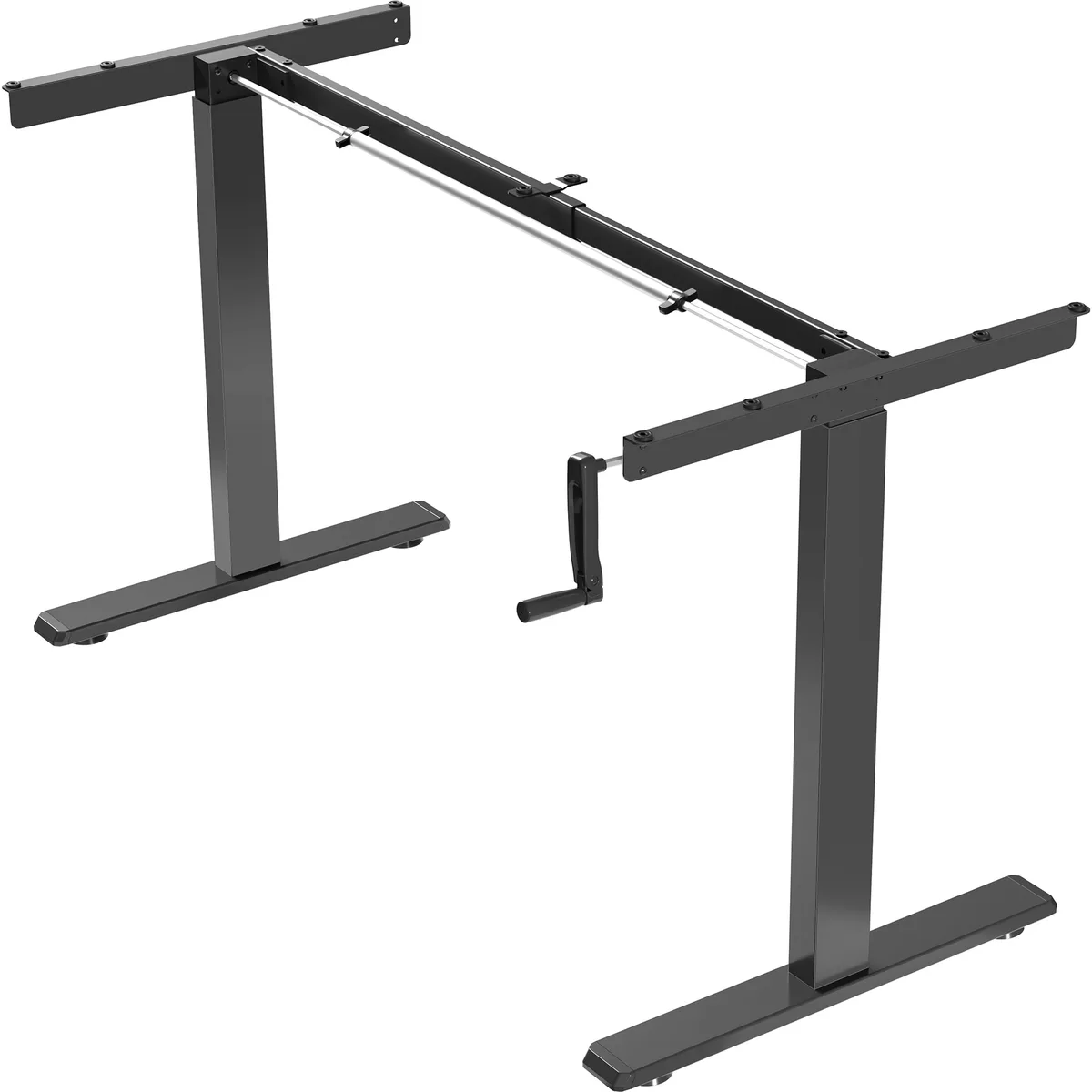 VIVO VIVO DESK-V101M Black Manual Crank Height Adjustable Desk Frame — product photo