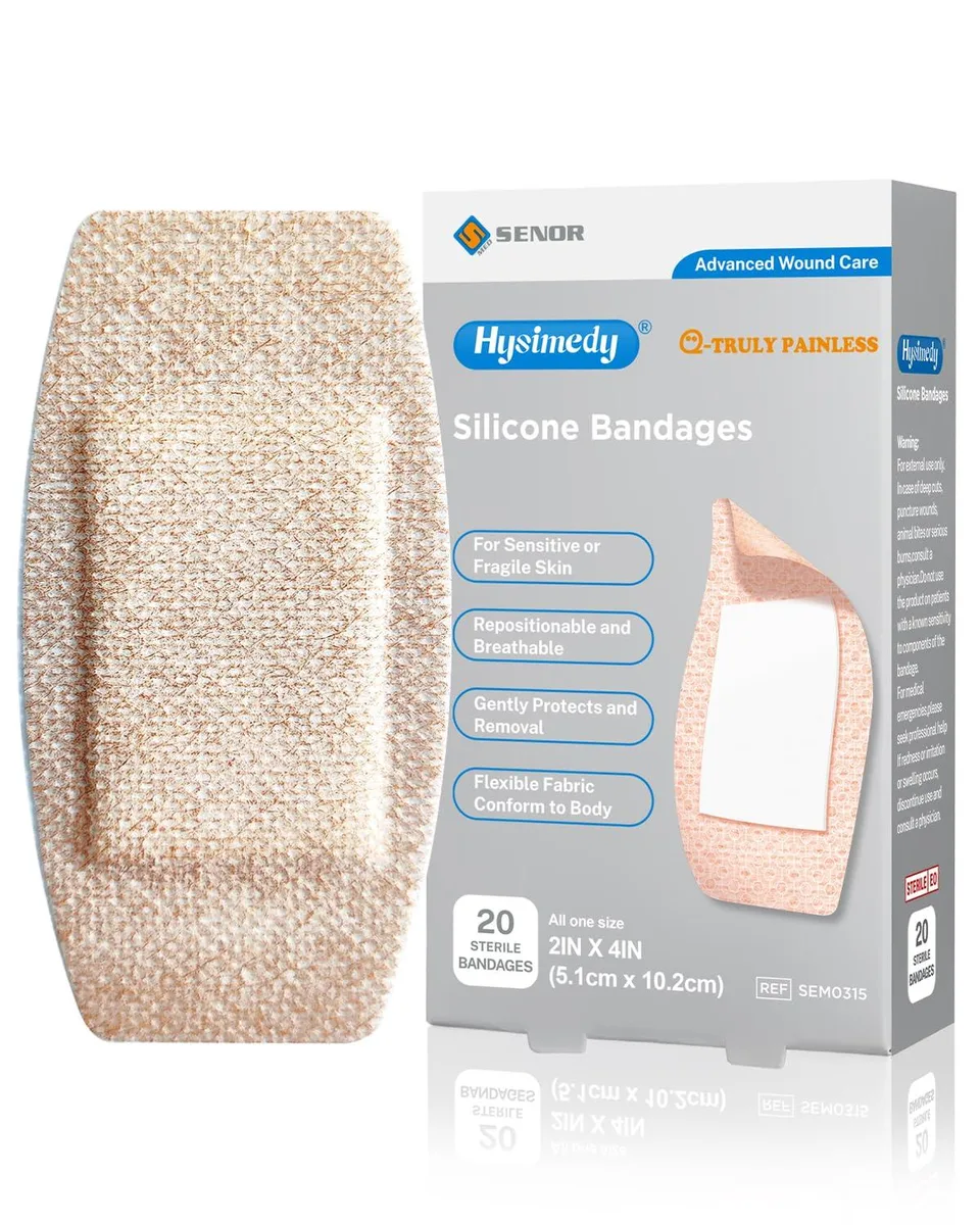  Hysimedy SEM0315 Silicone Bandages 2x4 Inch 20 Count — product photo
