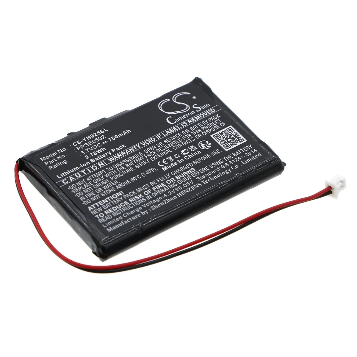 Cameron &amp; Co Cameron &amp; Co DS-CS-YH925SL 750mAh 3.7V Li-ion Battery — product photo