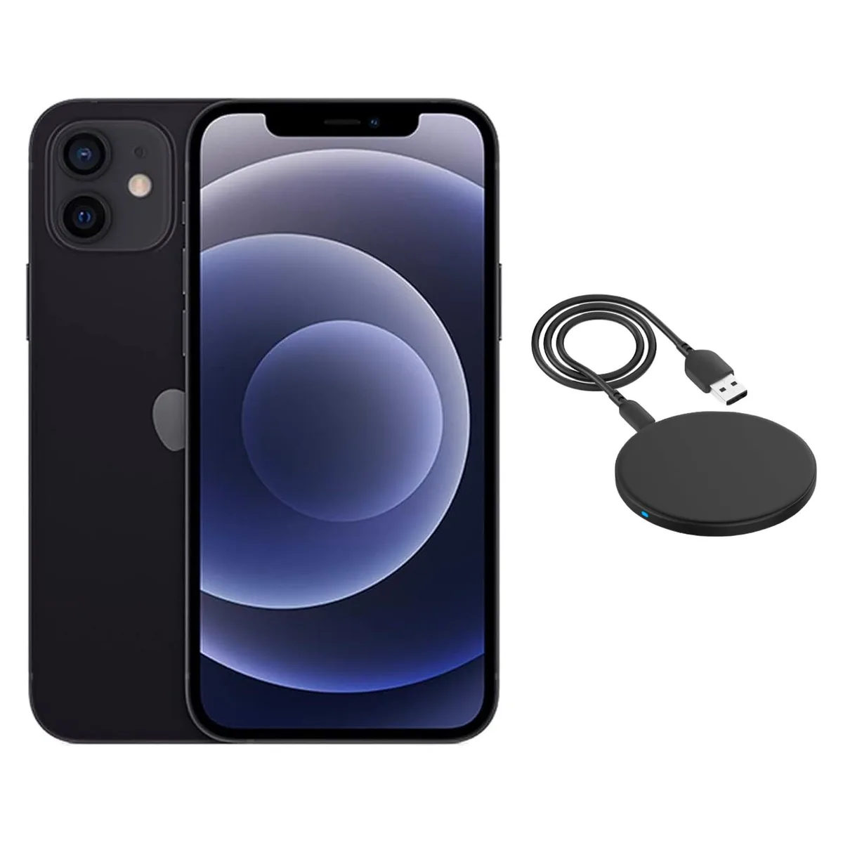 Apple Apple iPhone 12 A2172 64GB Black (Grade B) w/ Wireless Charger - Cell Phones - Unlocked — product photo
