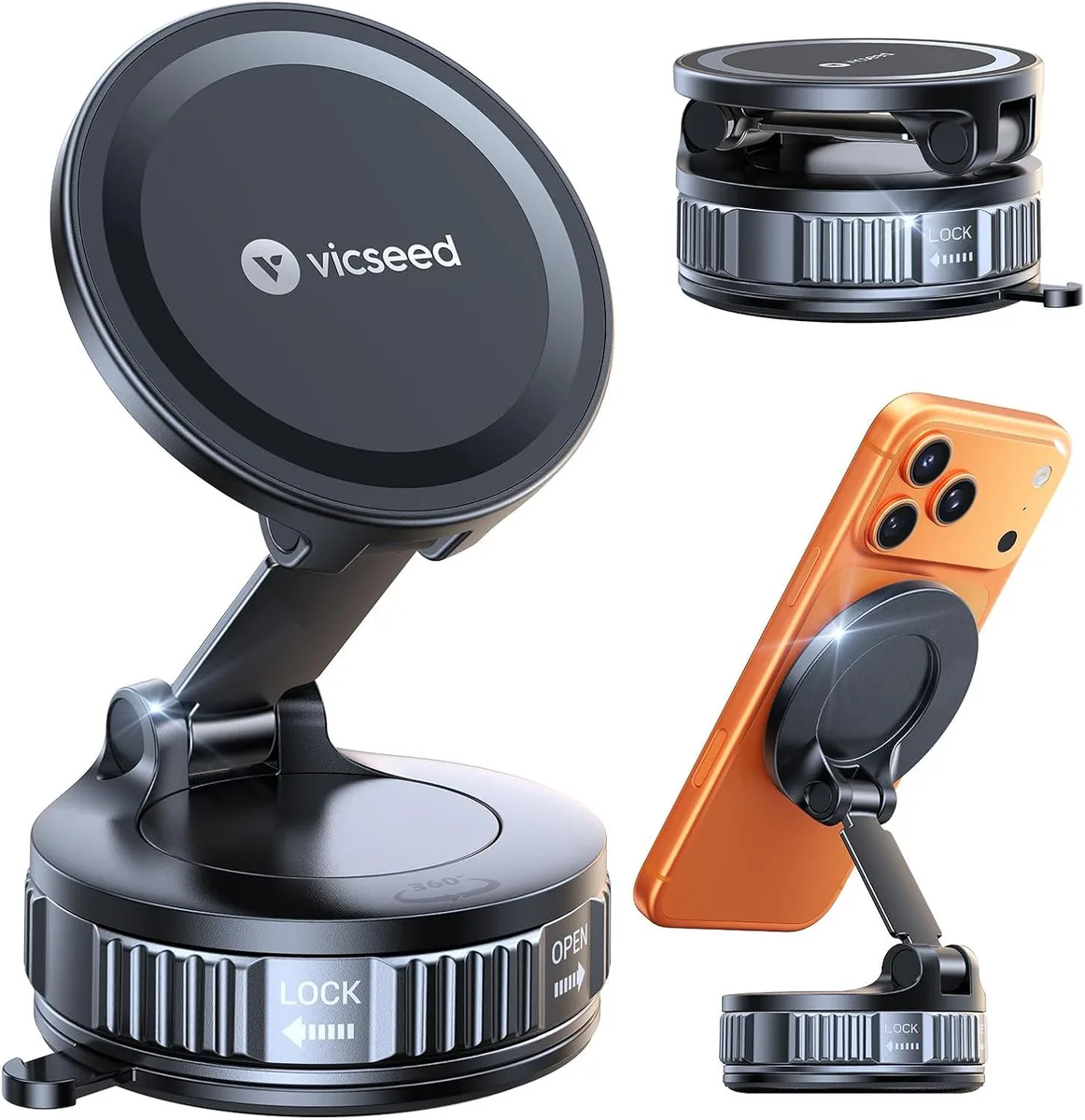 Keyence Keyence Phone Mount Metal Arm Foldable Vacuum Magnetic 98 lbs 360° — product photo