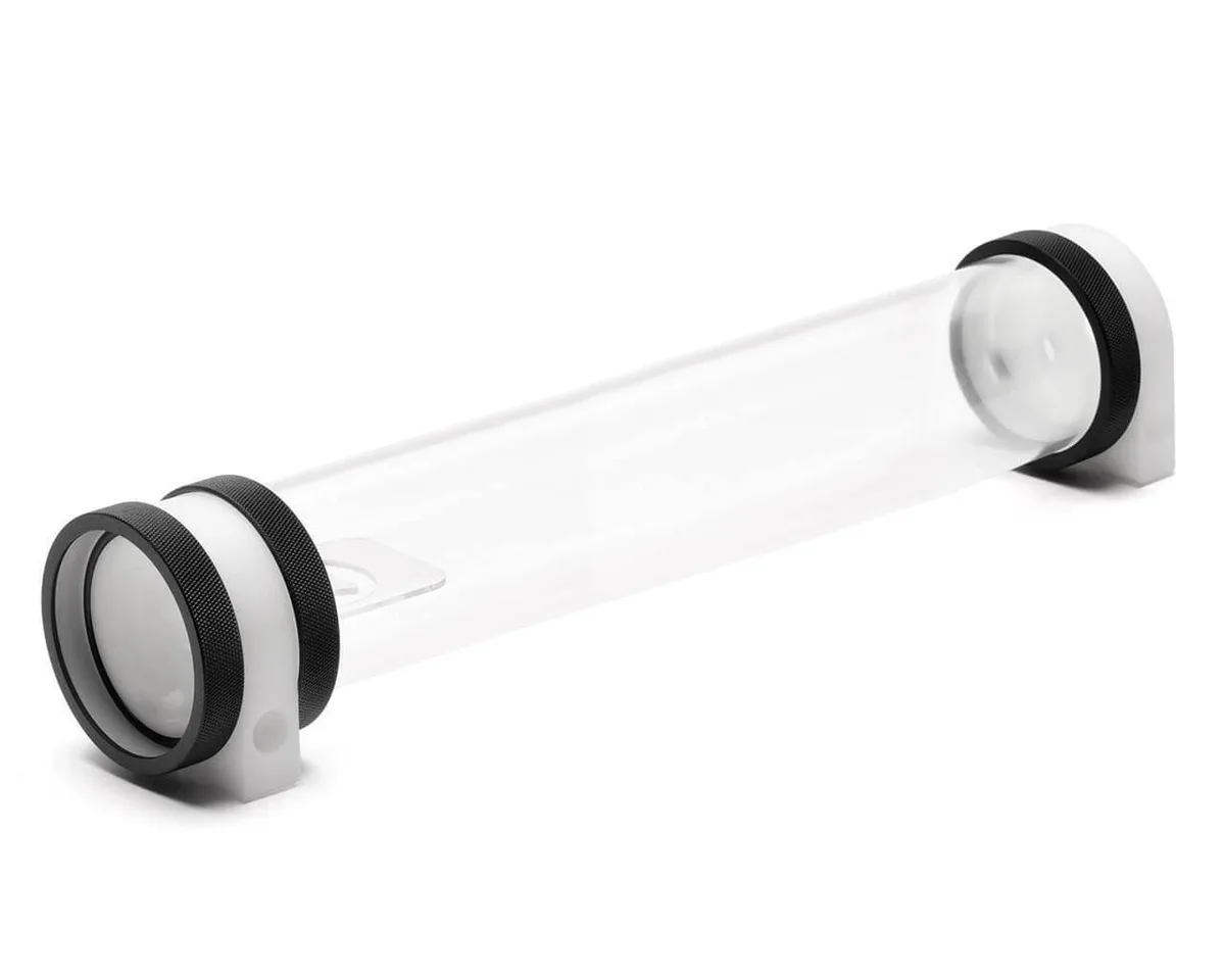 PrimoChill PrimoChill CTR Hard Mount High Flow D5 Reservoir White POM 360mm TX Matte Black — product photo