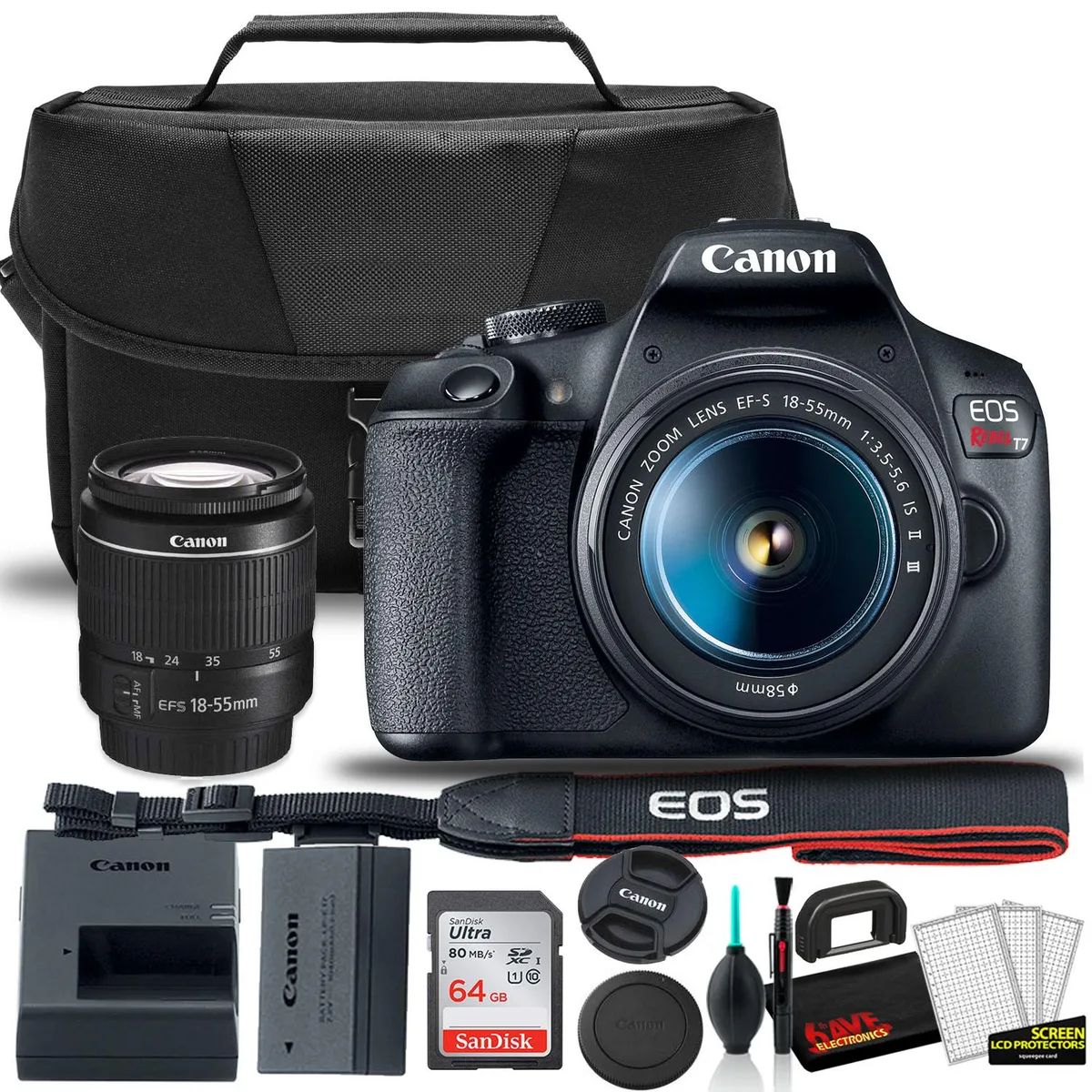 Canon Canon EOS Rebel T7 DSLR Camera with 18-55mm Lens Starter Bundle — product photo
