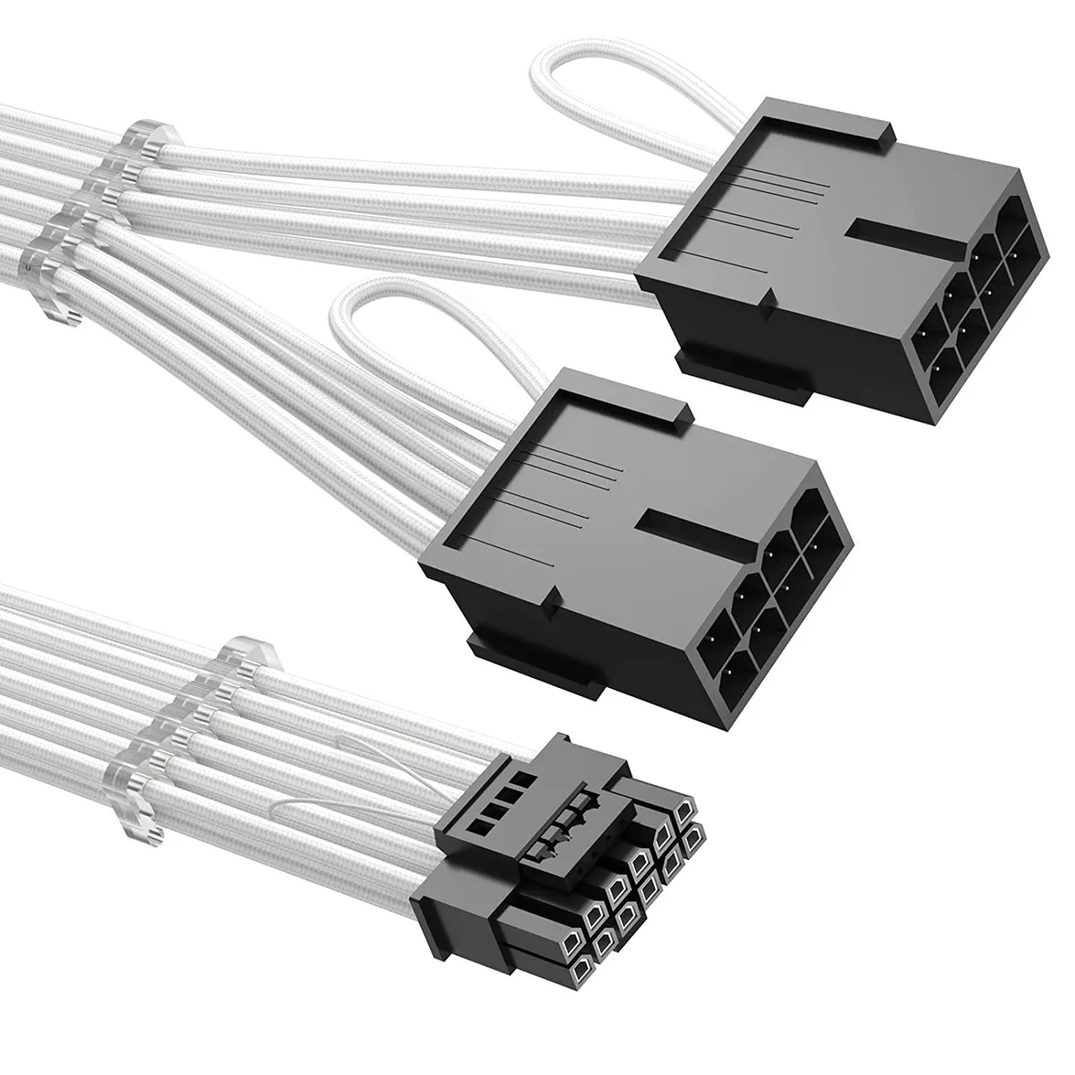 BFKK BFKK 12VHPWR 16Pin to 2x8Pin Extension Cable 13.3in White — product photo