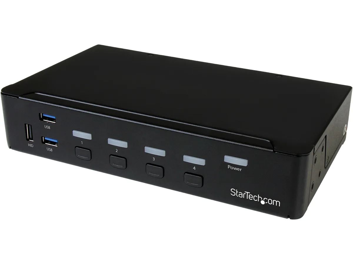 STARTECH STARTECH SV431DPU3A2 4-Port DisplayPort KVM Switch USB 3.0 4K 30Hz — product photo