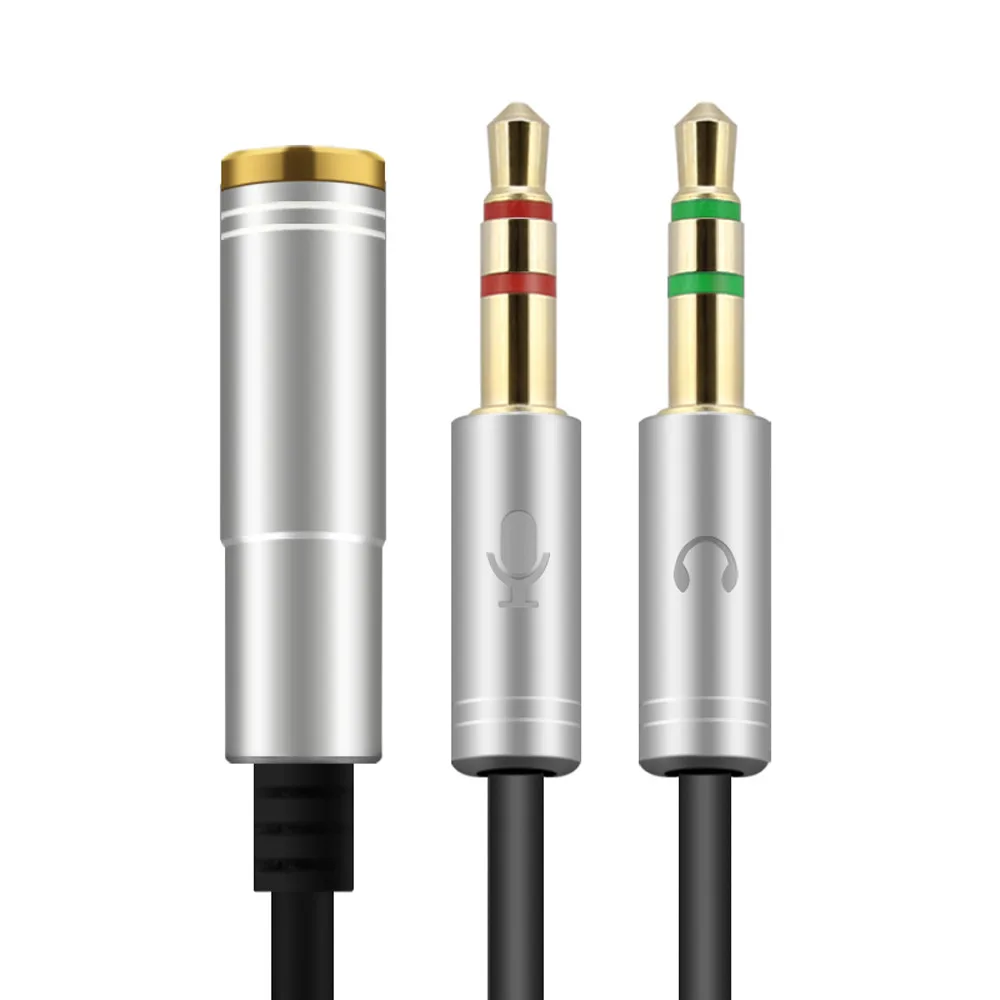 ESTONE ESTONE HD84 3.5mm Y Splitter 2 Pack Gray 5 in — product photo