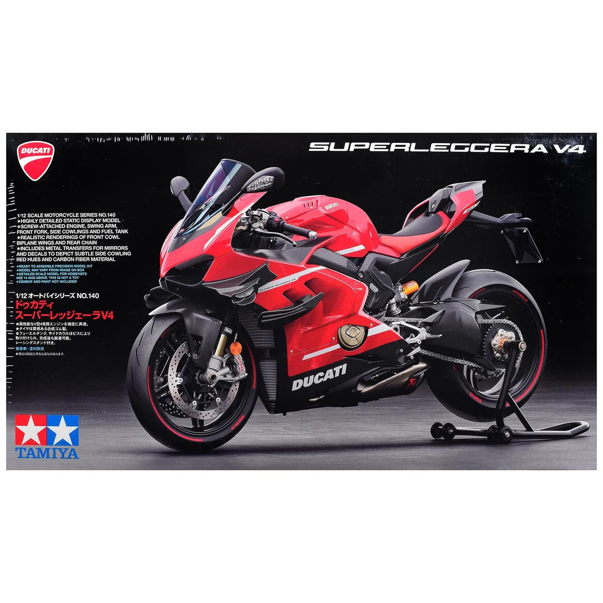 Tamiya Tamiya Ducati Superleggera V4 1/12 Scale Motorcycle Model Kit — product photo