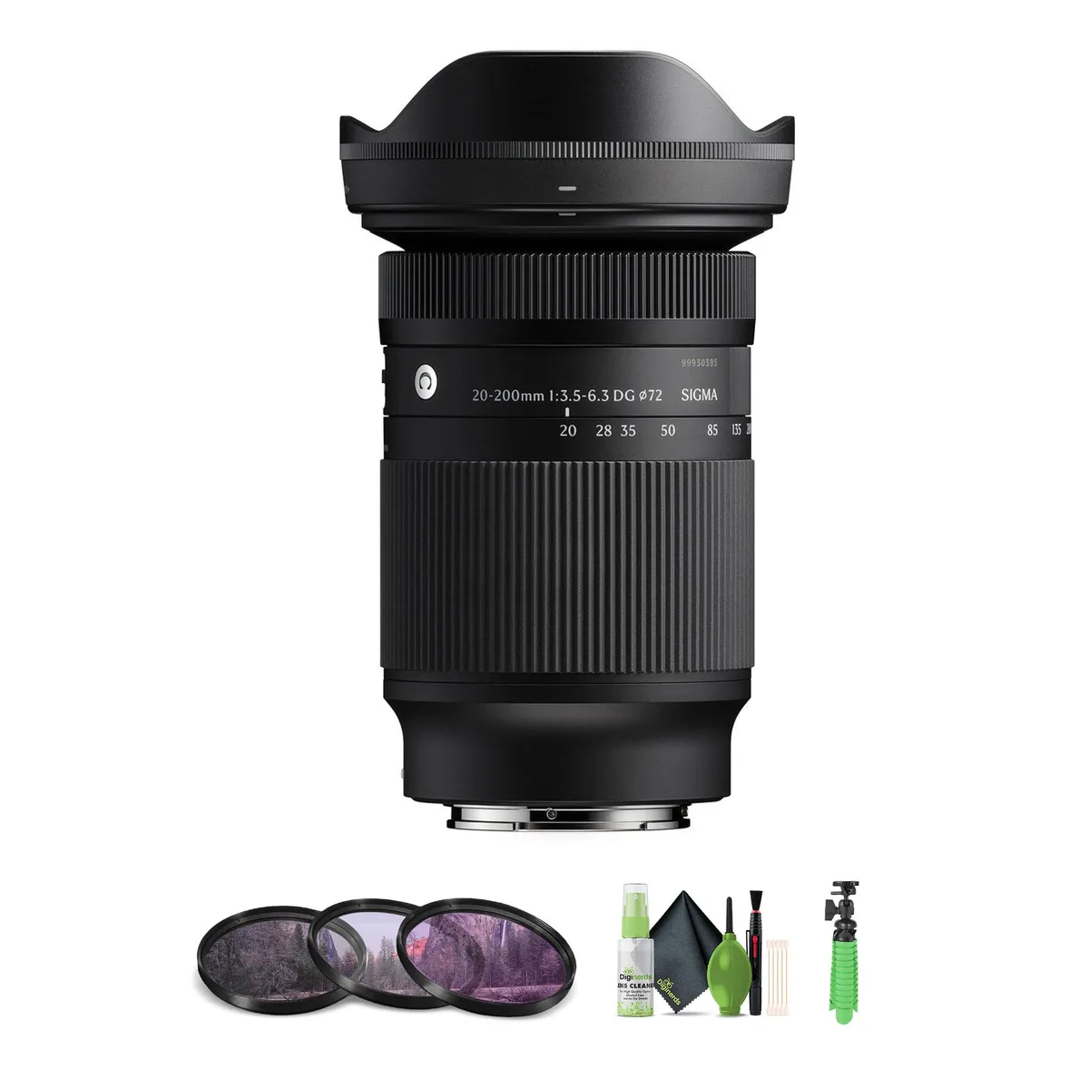 SIGMA SIGMA 20-200mm f/3.5-6.3 DG DN Sony E Bundle 2 camera lens — product photo