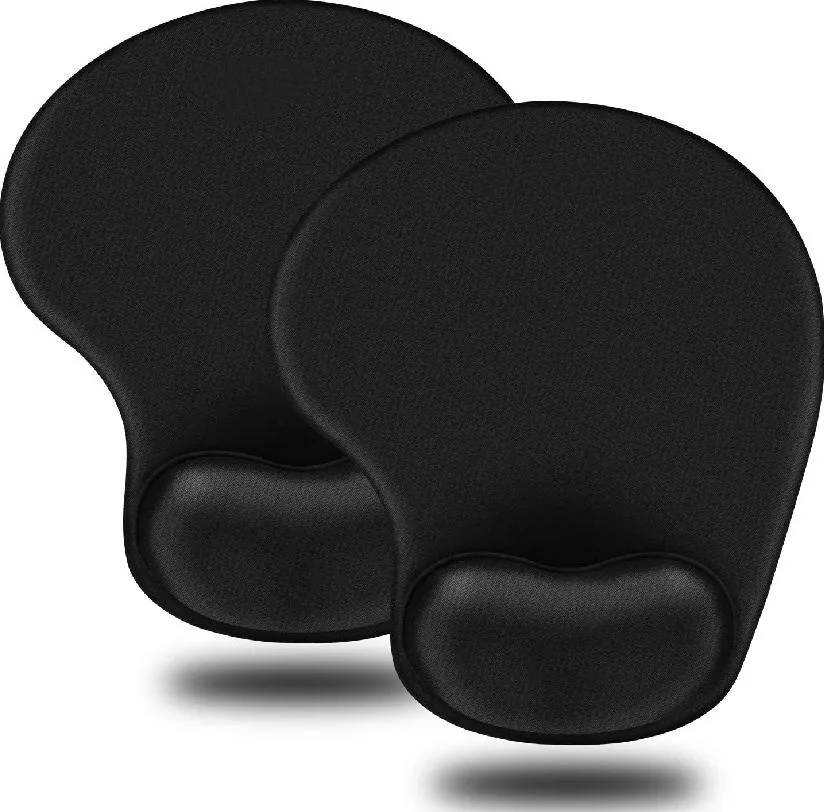 Corn Electronics Corn Electronics 2 Pack Ergonomic Gel Wrist Rest Mouse Pads Black — product photo