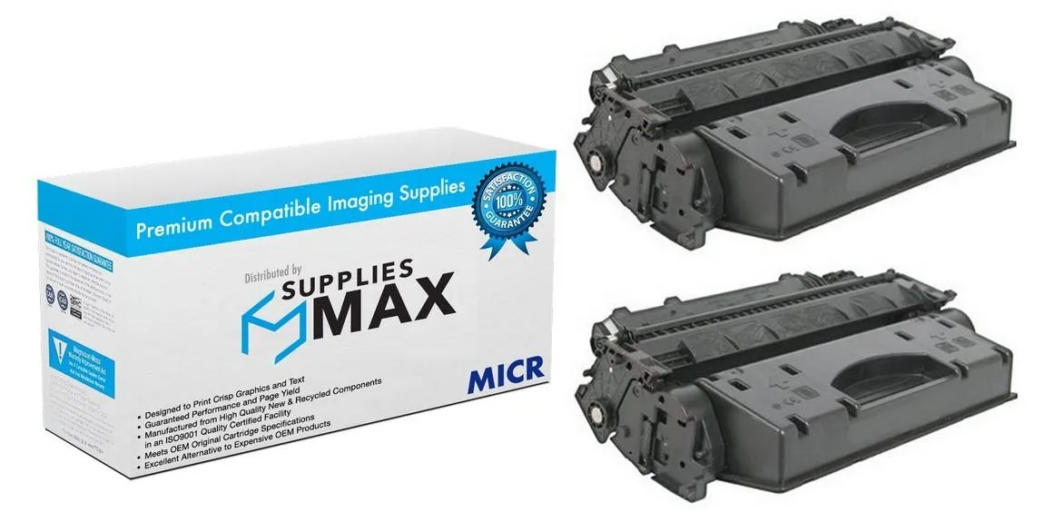 SuppliesMax SuppliesMax MICR Toner Cartridge 2 Pack 5000 Pages Black — product photo